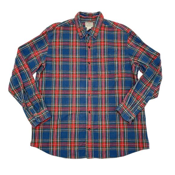 L.L. Bean Other - LL Bean Shirt Men's Size Large Traditional Fit Plaid Flannel Button Down Red